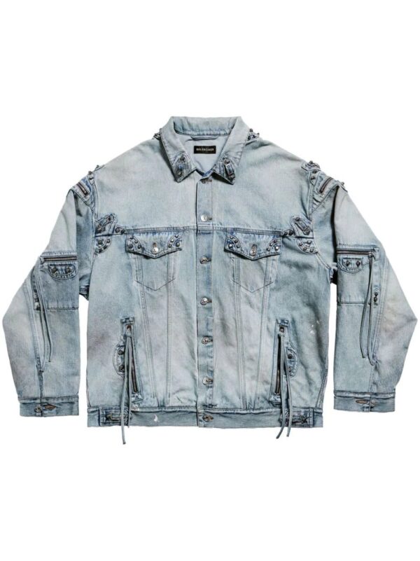 Balenciaga  stud-detail denim jacket