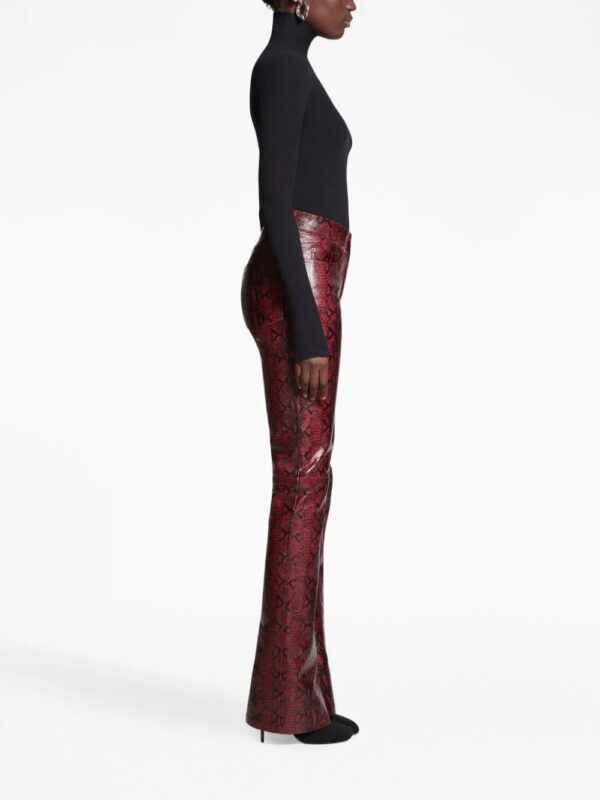 Balenciaga  snakeskin-print leather trousers - Image 3