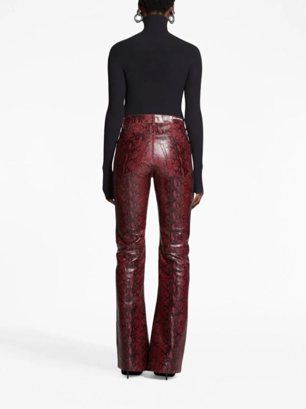 Balenciaga  snakeskin-print leather trousers - Image 4