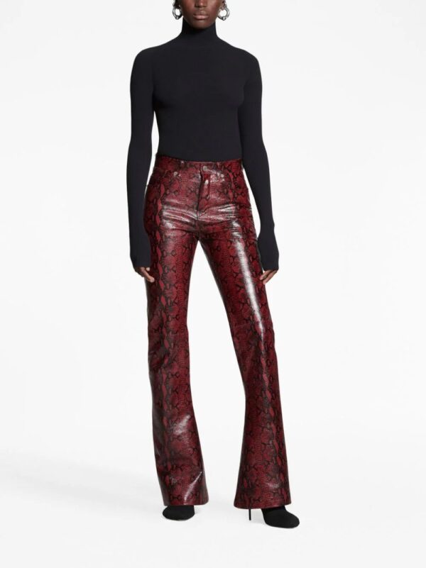 Balenciaga  snakeskin-print leather trousers - Image 2
