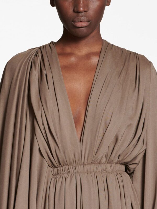 Balenciaga  asymmetric draped maxi dress - Image 4