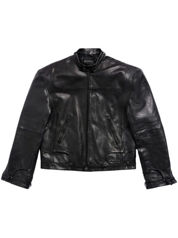 Balenciaga  boxy faux-leather jacket