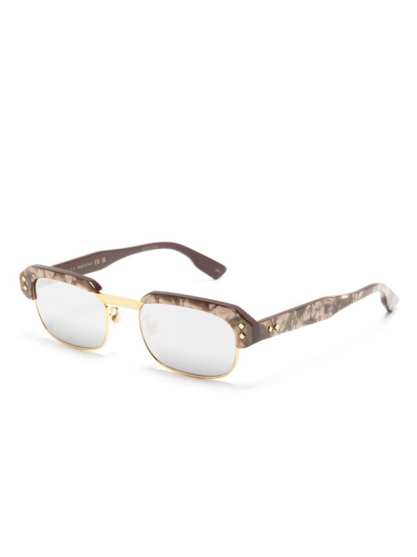 Gucci Eyewear logo-lettering rectangle-frame sunglasses - Image 2