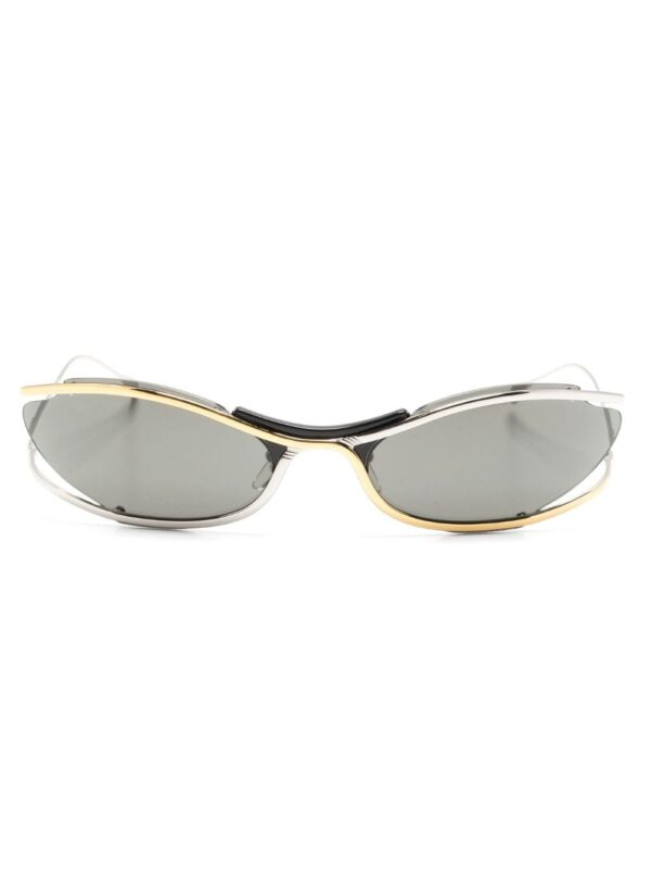 Gucci Eyewear logo-engraved oval-frame sunglasses