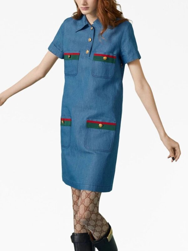 Gucci  four-pocket denim dress - Image 3