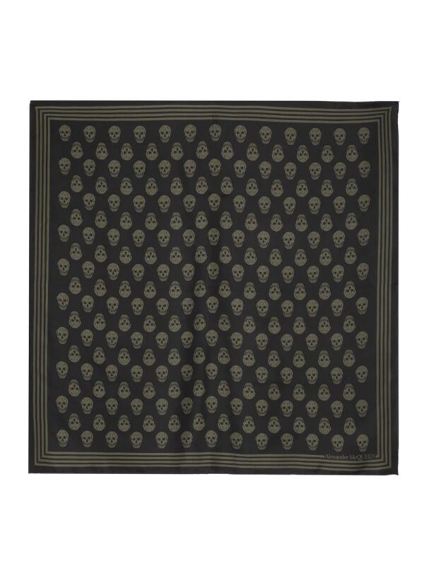 Alexander McQueen  skull-print square-shaped silk scarf.