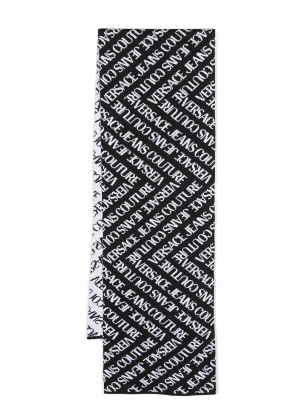 Versace Jeans Couture  logo-intarsia knitted scarf