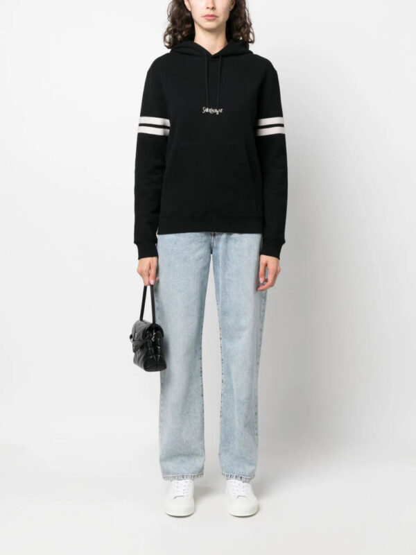 Saint Laurent  striped cotton hoodie - Image 2