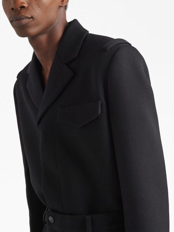 Prada  notched-lapels cropped wool jacket - Image 4