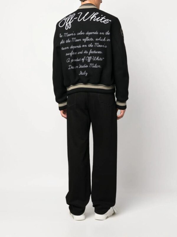 Off-White  logo-appliqué bomber jacket - Image 2