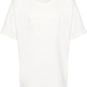 Gucci  logo-embroidered cotton T-shirt