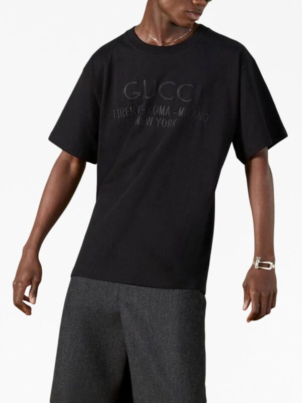 Gucci  logo-embroidered cotton T-shirt - Image 3