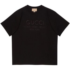 Gucci  logo-embroidered cotton T-shirt
