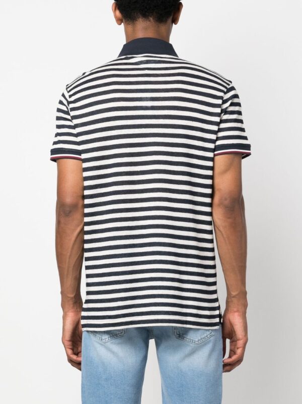 Tommy Hilfiger logo-patch striped polo shirt - Image 4