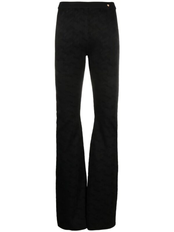 Versace  Greca-knit flared trousers