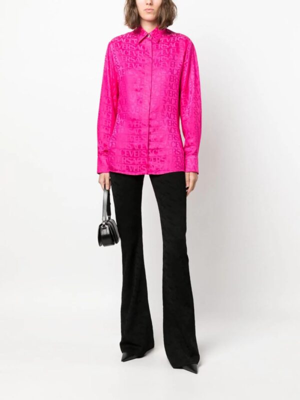 Versace  Greca-knit flared trousers - Image 2