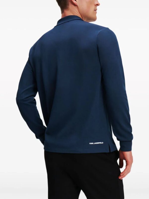 Karl Lagerfeld  logo-print piqué organic cotton polo shirt - Image 3