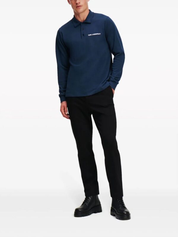 Karl Lagerfeld  logo-print piqué organic cotton polo shirt - Image 2