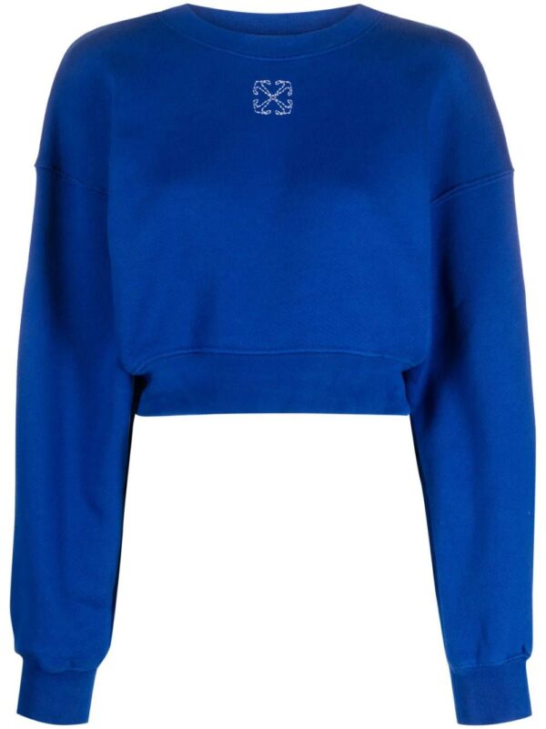 Off-White  Arrows cropped cotton sweatshirt