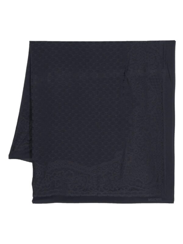 Moschino  monogram-jacquard silk scarf