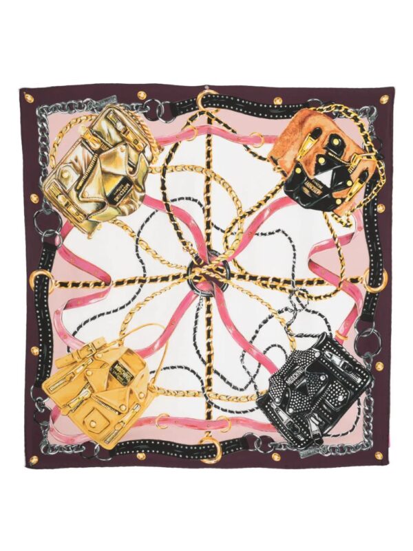 Moschino  graphic-print silk scarf