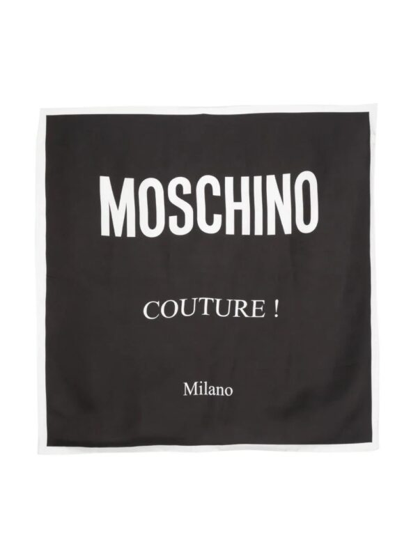 Moschino  logo-print silk scarf