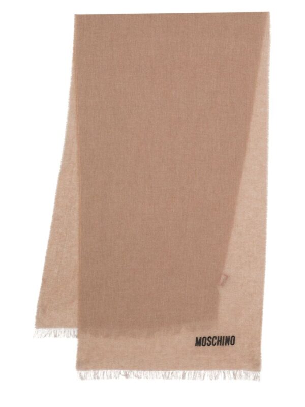 Moschino  frayed-hem cashmere scarf