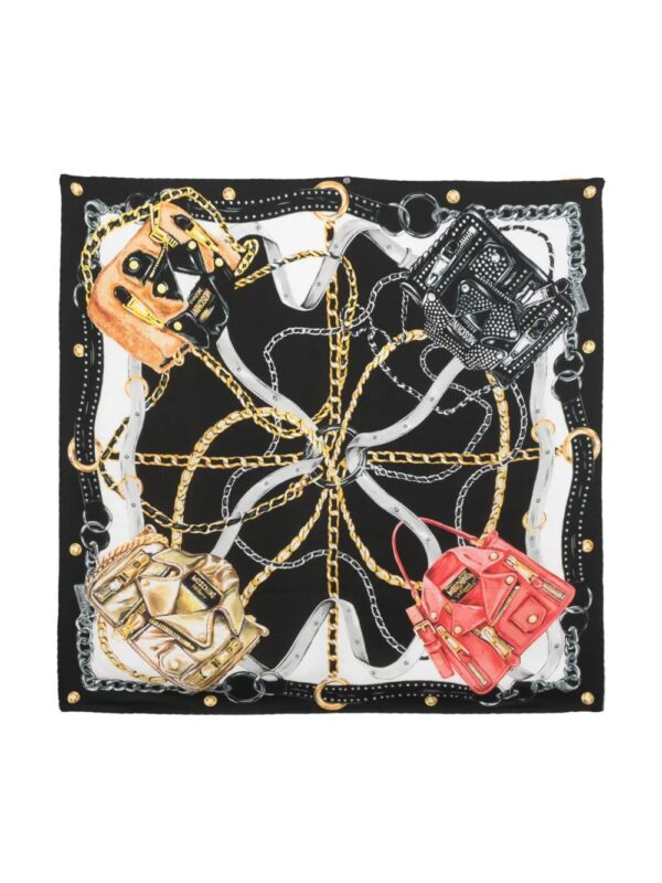 Moschino  graphic-print silk scarf