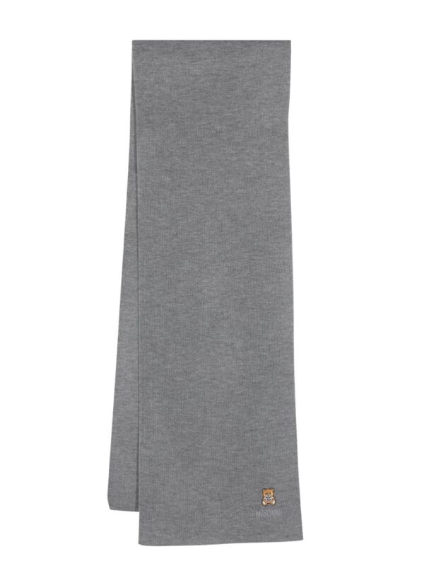 Moschino  Teddy Bear embroidered scarf
