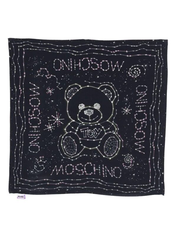 Moschino  Teddy Bear-motif silk scarf