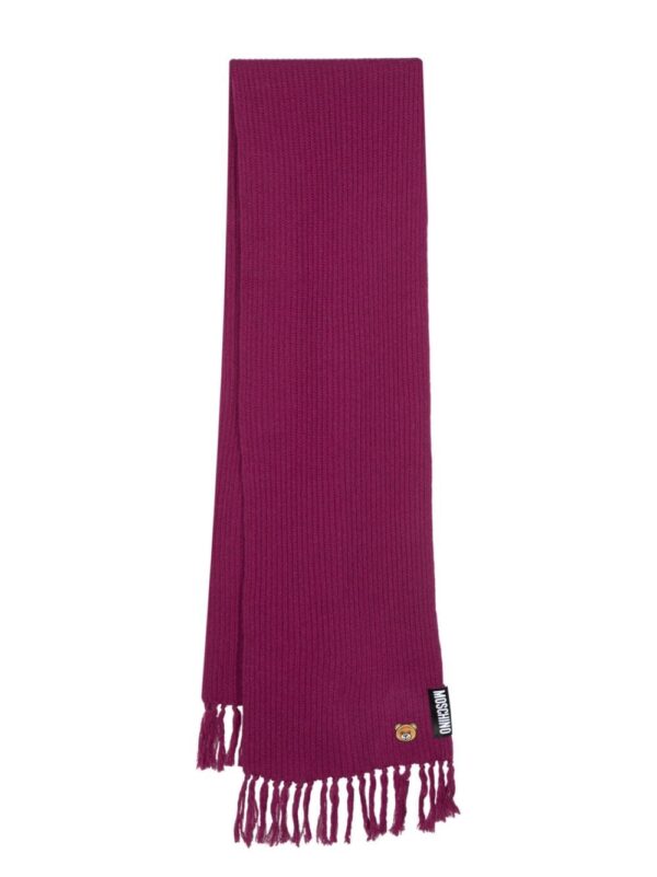 Moschino  Teddy Bear ribbed-knit scarf