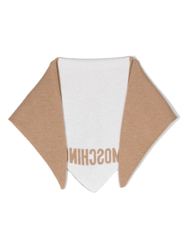 Moschino  intarsia-knit logo scarf