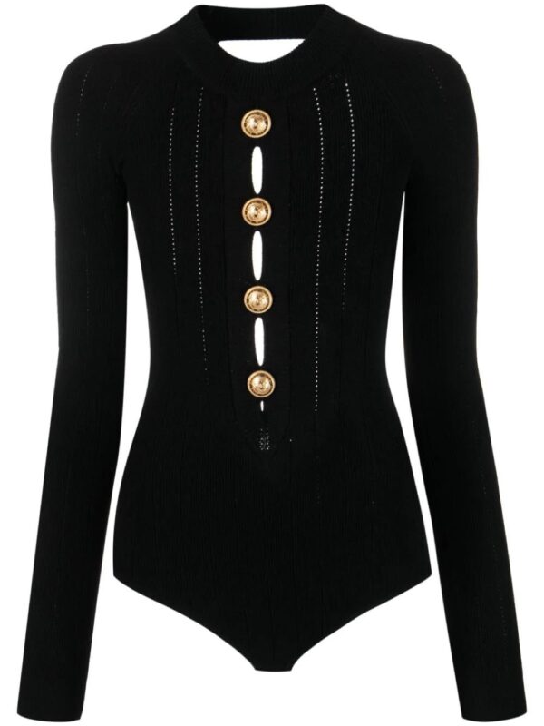 Balmain  button-embellished knitted bodysuit