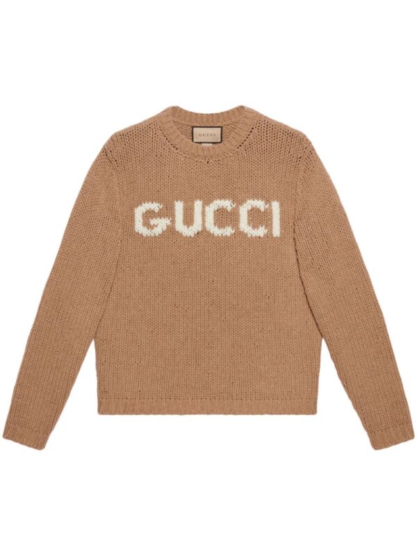 Gucci  intarsia-knit logo wool jumper
