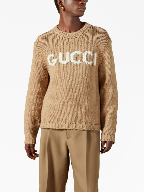 Gucci  intarsia-knit logo wool jumper - Image 2