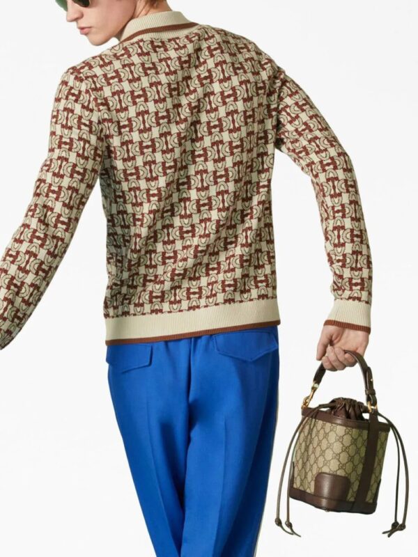 Gucci  Horsebit-print jacquard polo shirt - Image 3