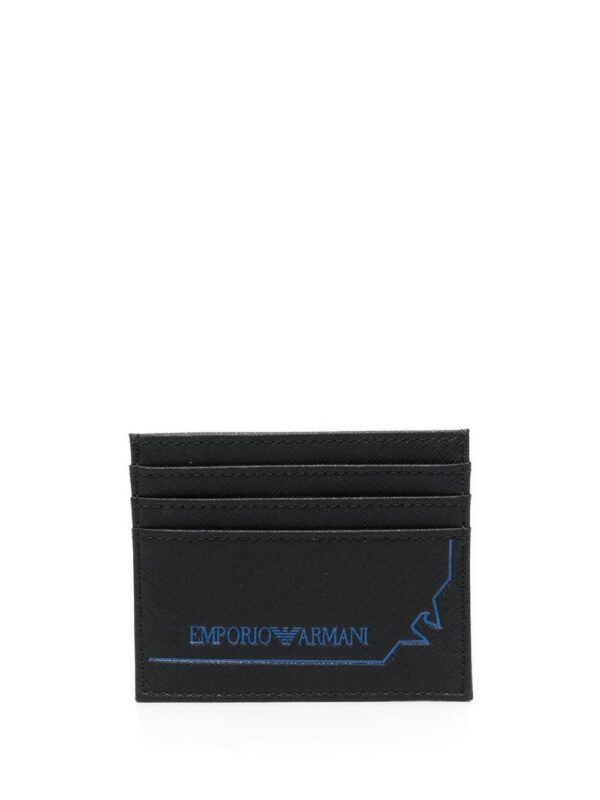 Emporio Armani logo-print recycled leather cardholder