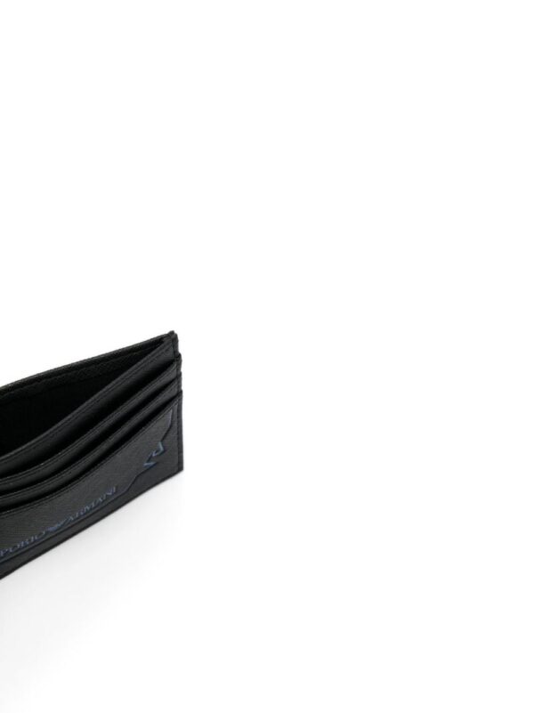 Emporio Armani logo-print recycled leather cardholder - Image 3
