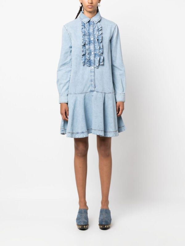MOSCHINO JEANS  ruffle-detail denim dress - Image 2