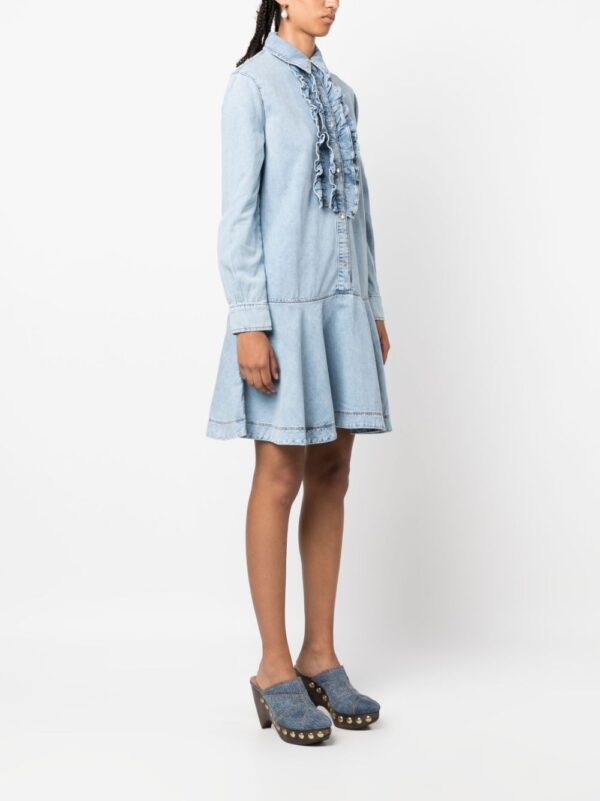MOSCHINO JEANS  ruffle-detail denim dress - Image 3