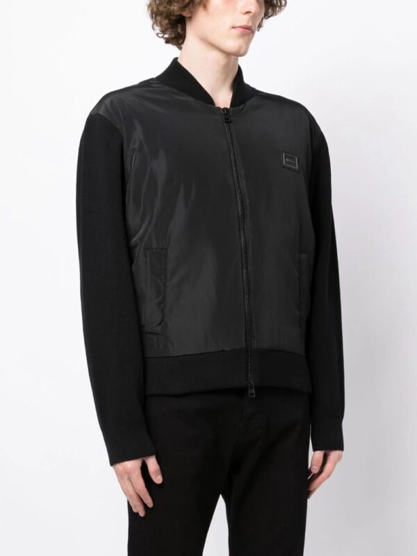 HUGO  logo-patch bomber jacket - Image 3