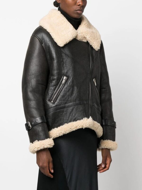 Saint Laurent  shearling aviator jacket - Image 3