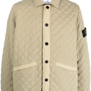 Stone Island quilted press-stud fastening bomber jacket