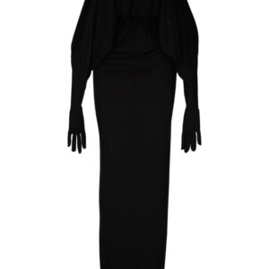 Saint Laurent strapless glove-sleeve maxi dress