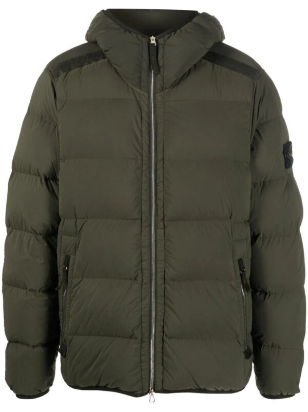 Stone Island  Compass-patch padded down jacket