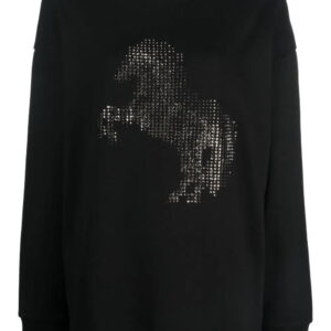 Stella McCartney  crystal-appliqué cotton sweatshirt