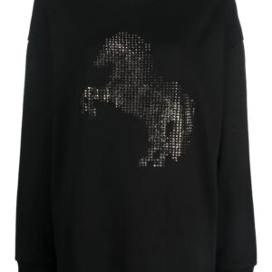 Stella McCartney  crystal-appliqué cotton sweatshirt