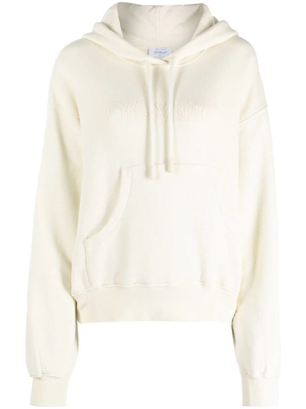 Off-White  logo-print cotton hoodie