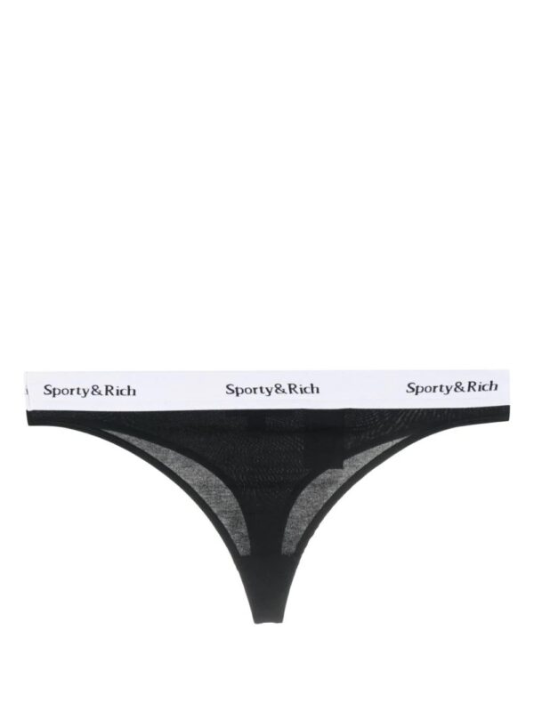 Sporty & Rich  Serif logo-print thong