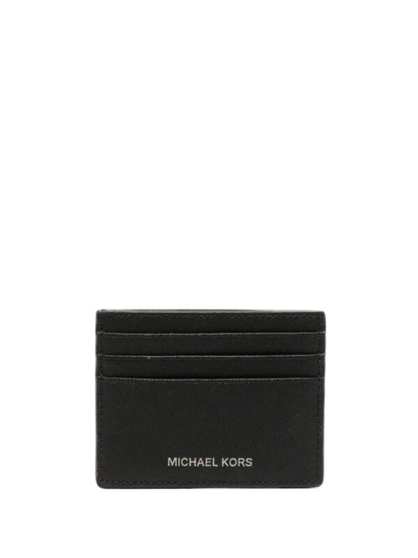 Michael Kors logo-print leather card holder